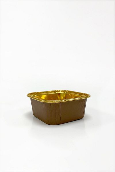 Trend Hediye Sepeti Brown Gold Muffin Cake Set of 25 - Compatible with Dessert Bowl and Airfryer