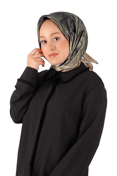 Bursa İpek Φουλάρι με ζώνη βιζόν Sura Silk Pattern