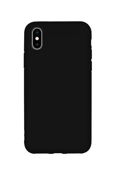 KVK PRİVACY غطاء حماية من السيليكون مخملي متوافق مع هاتف Iphone X/xs باللون الأسود