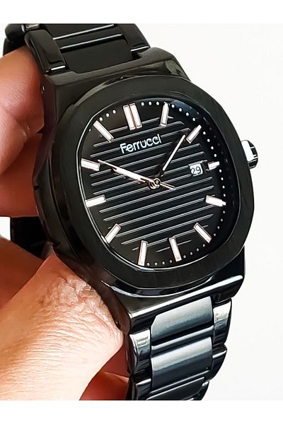 Ferrucci Black Color Retro Style Men's Wristwatch