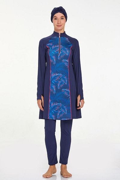 Remsa Mayo Cholie 4521 - Dark Navy Blue Hijab μαγιό, Lycra και πλήρως καλυμμένο