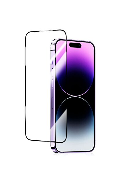 KVK PRİVACY İphone 14pro  Uyumlu Ekran Koruyucu Tam Kaplayan Cam Darbe Emici ...