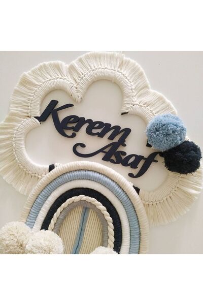 ponçik atölye باب سحابي لغرفة الطفل من Macrame
