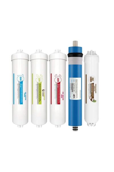afssuarıtma Inline 5 Aşamalı Ön Filtre Seti Postkarbon Filtre