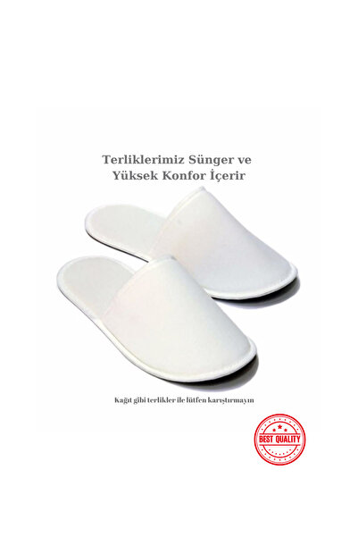 TreeDi Art 10 Çift Süngerli Tek Kullanımlık Terlik - Otel Terliği