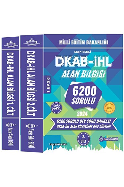 Elif Kitabevi 2024 DKAB Soru Bankası Din Kültürü ve Ahlak Bilgisi Öğretmenliği İHL Sabri BENLİ 2 Cilt 945 Sayfa