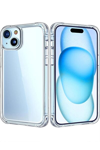 KVK PRİVACY Apple Iphone 15 Plus/14 Plus Şeffaf Kılıf Airbag Antishock Köşeli...