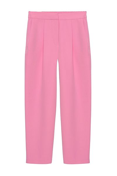 Quzu Carrot Model - Pink Trousers, Elastic Waist