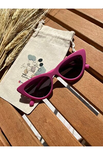 EyER Shoping Fuchsia Triangle Patterned, Uv400 Protected Children's Sunglasses