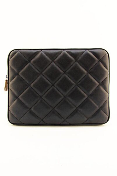 QUB CLUB Unisex Μαύρη καπιτονέ θήκη για φορητό υπολογιστή και tablet 13 και 14 ιντσών