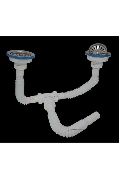 yıldırım nalbur ÇÖPMAK KÖRÜKLÜ SİFON ÇİFTLİ BÜYÜK KAFA EVYE SİFONU LAVABO GİD...