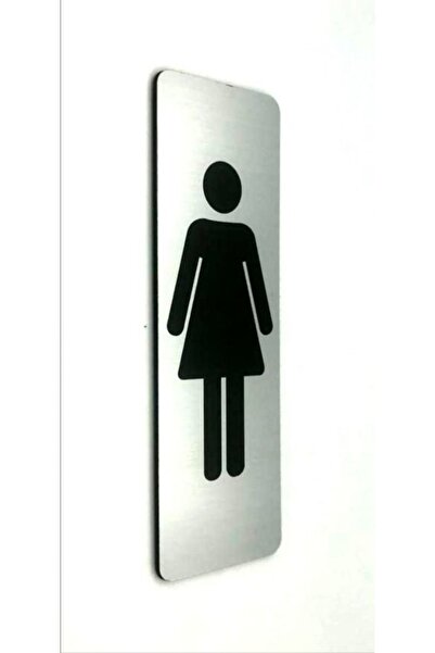 SE-Dizayn Wc Tuvalet Tabelası Kadın Erkek 6 Cm X 20 Cm Kapı Yönlendirme Levhası Büyük Boy