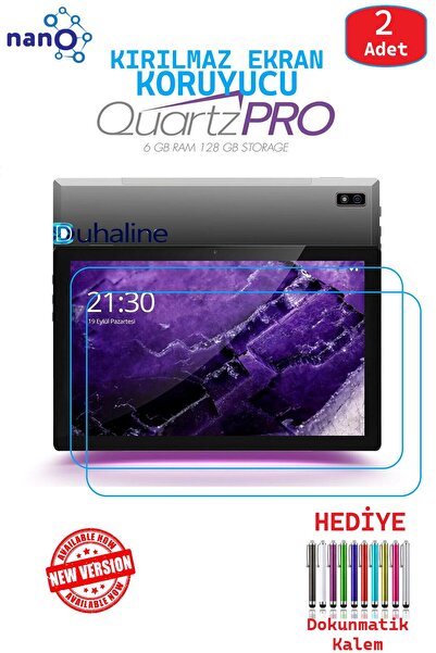 DUHALINE 2 ADET Vorcom QuartzPro QuartzLITE 10.1" Tablet Tam Uyumlu Ekran Kor...
