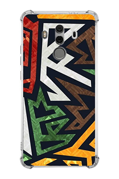 PrintiFy جراب من السيليكون الشفاف بتصميم جرافيتي تجريدي متوافق مع هاتف Huawei...