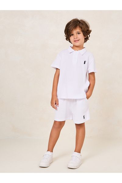 Styli Toddler Boys Embroidery Polo Tee & Short Set