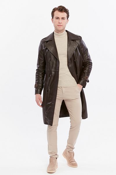 CE-YIL DERİ ÜRÜNLERİ Genuine Leather Men's Coat
