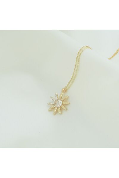 geste jewellery Papatya Kolye 14 Ayar Altın