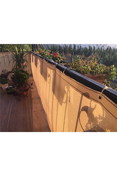 Çadır Sepetim 1x15 Krem Balkon Demiri-korkuluğu Örtüsü Balkon File Gölgelik