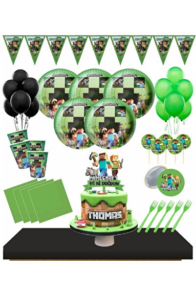 Masal Şekerleme 16 Kişilik Minecraft Parti Seti