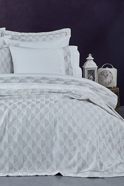 Calista home Pamuk Saten Jakarlı Ve Nakışlı 9 Parça Çeyiz Seti - Monica