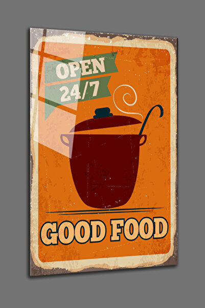 BV DEKOR Ανοιχτό 24/7 Κατάστημα Καλών Ειδών: Ρετρό Γυάλινος Πίνακας - Άθραυστ...