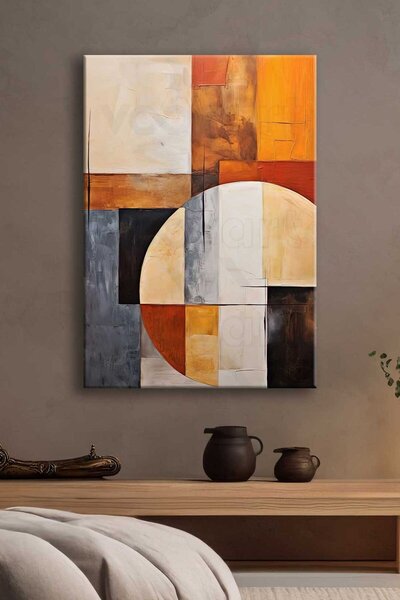 Voovart Soyut Dekoratif Kanvas Tablo - VOOV2669