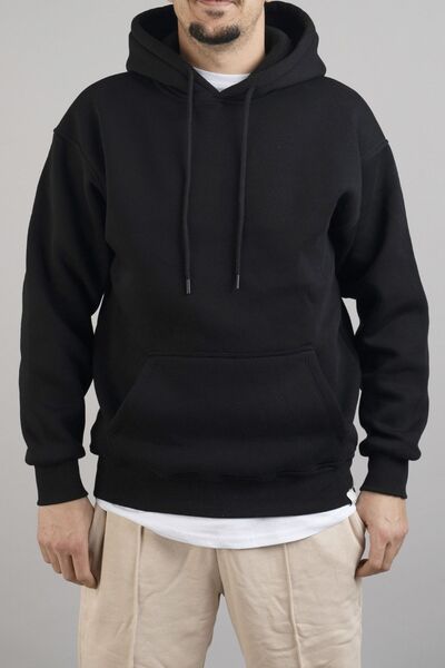 bombe Men's Hooded Basic Sweatshirt Black