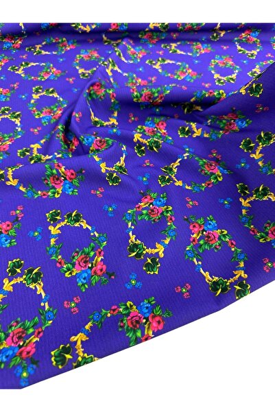 ipekkumaş Purple Crispy Patterned Dress Crepe fabric
