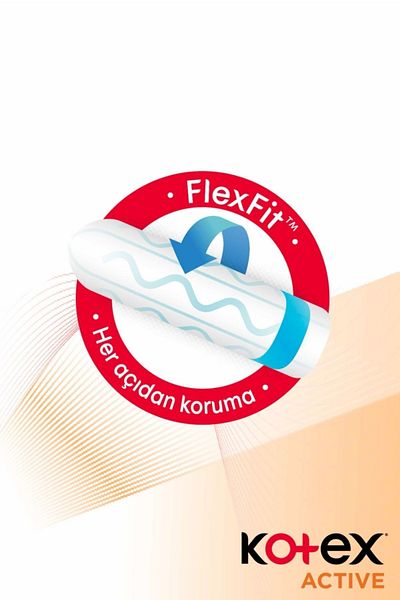 Kotex عازل نشط 16'l1 عادي - عبوة من 3 قطع