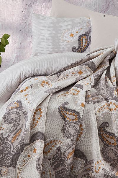 Cotton Life Αντίκα Καφέ Μονό Βαμβακερό Σετ Πικέ