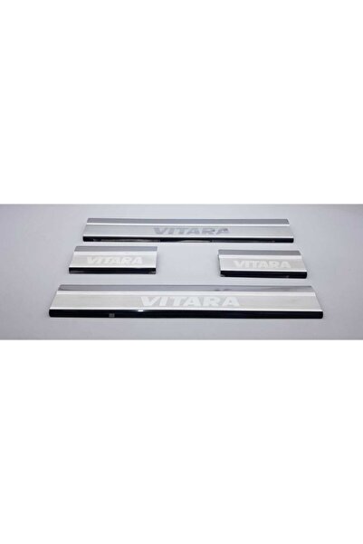 ANDOTOAKSESUAR Suzuki Vitara Lazer Kumlama Krom Kapı Eşiği 4 Parça 2015 Üzeri