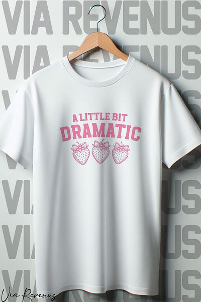 Vordevia Λευκό μπλουζάκι Oversize - A Little Bit Dramatic Printed