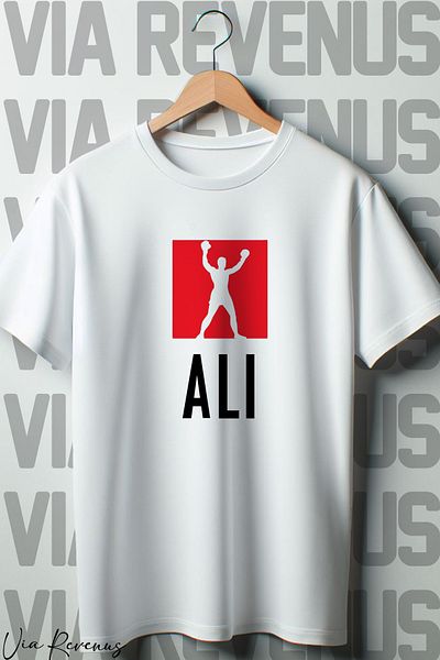 Vordevia Μπλουζάκι Muhammad Ali με στάμπα λευκό oversize