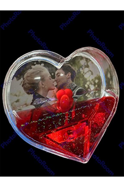 Mnk HEDİYELİK KALP ŞEKİLLİ FANUS FOTORAF KOYULABİLİR PRATİK 10X10 CM BOYUTLARDA