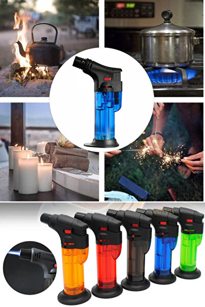 Janva Doldurulabilir Turbo Torch Pürmüz Çakmak Yemek Hazırlama Mangal Nargile Kamp Çakmağı