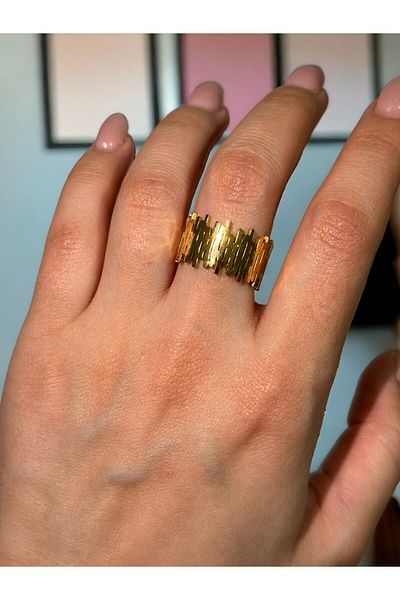 MUTENA Caprea Odessa Women's Ring - Zigzag Pendant Steel Design