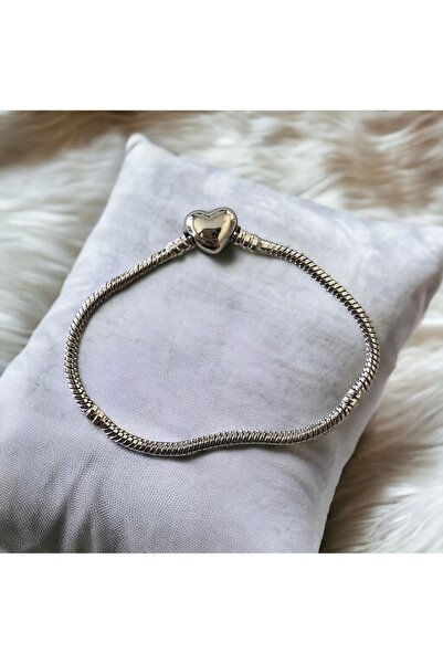 becgjewelry Charm Uyumlu  Kalpli Çelik Bileklik