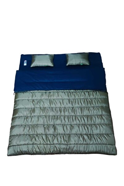 CAMP STORY Albastru bleumarin solid -18 350gr sac de dormit dublu căptușit cu...