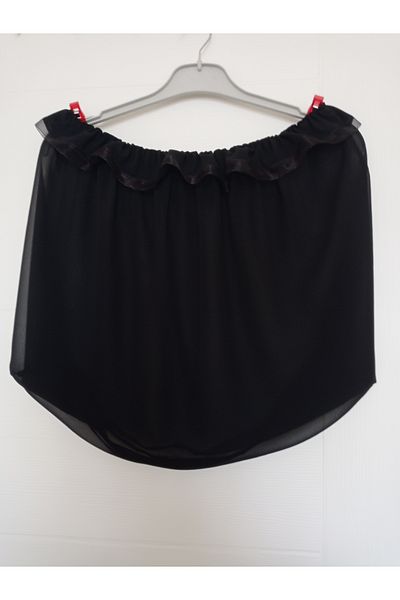 KobalBusiness Cage Tulle - Black Chiffon Organza Ribbon Model, Size m Fits 145cm Diameter Cornered Cages.