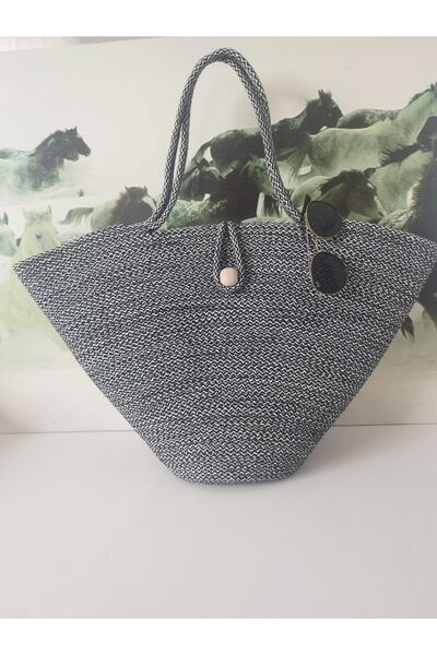 karelim home Straw Beach Bag - X-Large Large Size, Daily Women's Shoulder Bag