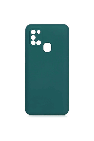 Fibaks Galaxy A21s Uyumlu Kılıf Kadife Iç Yüzey Yumuşak Dokulu Kamera Korumalı Silinebilir Ince Silikon