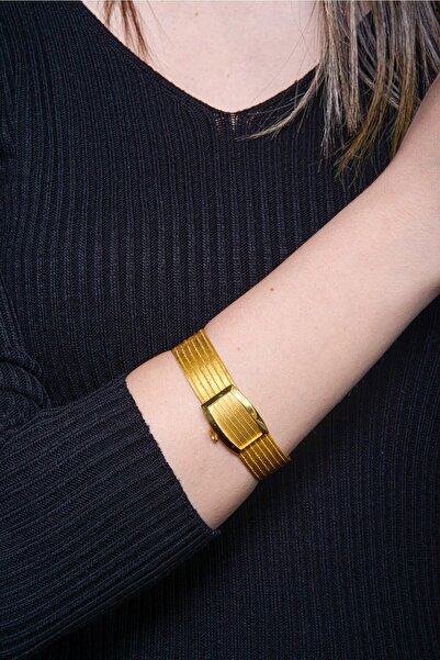 Aquamarine 7 Sıra Altın Kaplama Gümüş Trabzon Hasır Bileklik