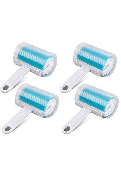 KfcHome 4 Pieces Washable Adhesive Cat Dog Carpet Seat Bristle Feather Dust Collection Roller Washable Roller Pet
