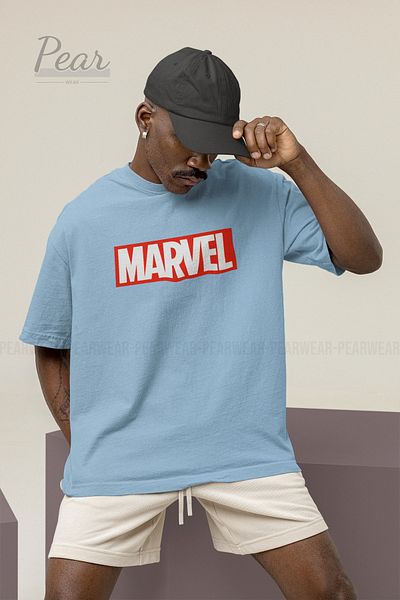 Pear Wear Μπλουζάκι Unisex Oversize MARVEL με στάμπα