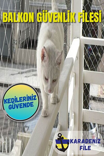 Karadeniz Dekor Ağları Balkon Filesi 2.5 X 12 (kuş Filesi, Kedi Filesi, Kuş A...