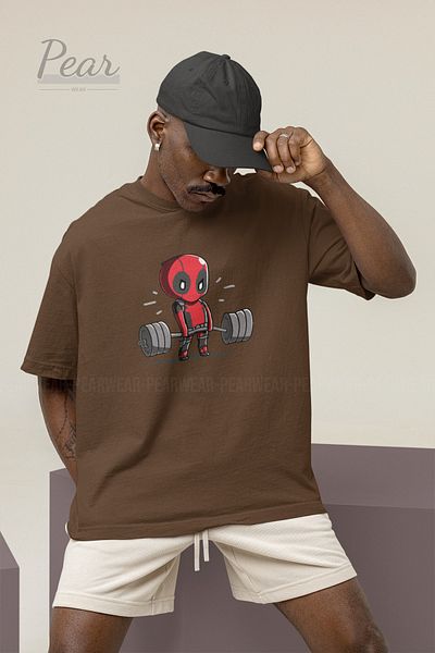 Pear Wear Голяма тениска с принт Deadpool унисекс