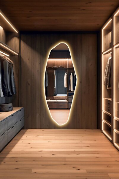 Mirze Life Özel Tasarım Led'li Boy Aynası, Dekoratif Işıklı Boydan Ayna 180x70