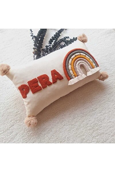 makrom elvan Isme Özel Bebek Yastık, Punch Nakışlı Yastık