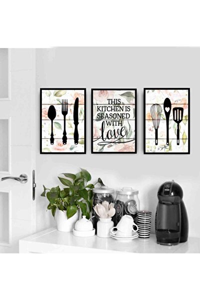icase Bucătărie Dragoste Iubire Floare Inimă Linguriță Cuțit Furculiță Decor ...