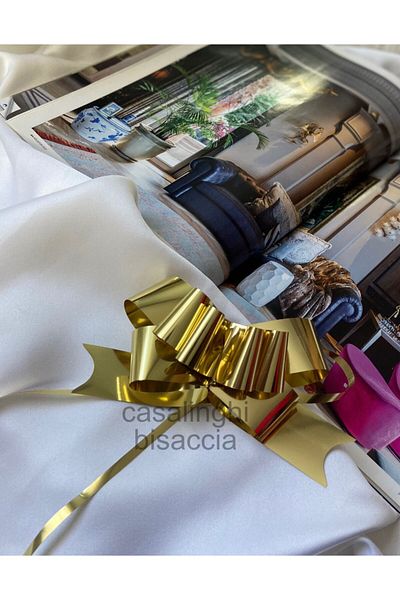 bisaccia 2 Cm (20MM) Metallic Gold Color Pull Bow Ornament Gift Package Ornament - 11 Pieces